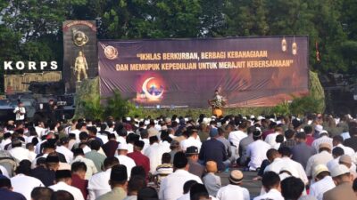 Prajurit Pasmar 1 Wilayah Jakarta Rayakan Idul Adha Bersama Masyarakat Cilandak