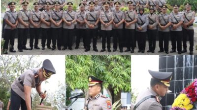 Rombongan Kapolresta Pimpin Ziarah Di Taman Makam Pahlawan (TMP) Raga Satria