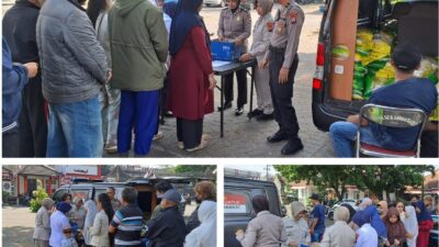Antusiasme Masyarakat Beras Murah Polsek Singosari Ludes Dalam Sekejap