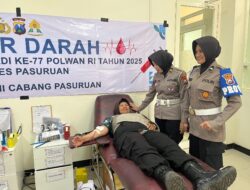 Polres Pasuruan Gelar Donor Darah Dan Diprakasi Oleh Para Polwan, Sambut Hari Jadi ke-77 Polwan RI