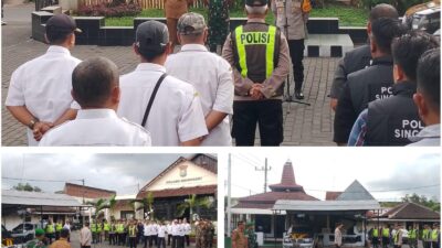 Muspika Singosari Gelar Apel Pengamanan Natal 2025, Patroli Diperketat Demi Kelancaran Misa