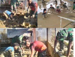 Prajurit YONIF TP 836/BY Pembersihan Masjid Madinah, Masjid Bersejarah Di Kabupaten Pidie Jaya