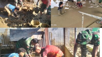 Prajurit YONIF TP 836/BY Pembersihan Masjid Madinah, Masjid Bersejarah Di Kabupaten Pidie Jaya