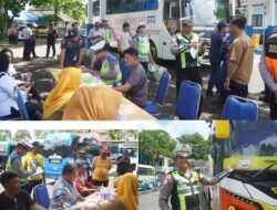 *Ramp Check dan Tes Urine, Satlantas Polres Malang Pastikan Angkutan Umum Laik Jalan*